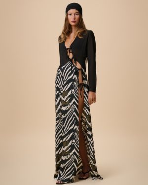 Maxi Animal Dress - Zebra