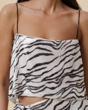 Sequin Top - Zebra